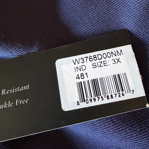 Misook Knit Pant 3X New Straight Leg Indigo Wrinkle Resistant Stretch Comfort - Picture 11 of 13